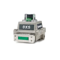 The corrosion resistance and heavy-duty construction of Emerson’s TopWorx DX-Series Controllers allows for reliable performance in virtually any plant condition. These discrete valve controllers enable automated on/off valves to communicate via a wide range of protocols and carry a variety of hazardous area certifications. The corrosion resistance and heavy-duty construction of Emerson’s TopWorx DX-Series Controllers allows for reliable performance in virtually any plant condition. These discrete valve controllers enable automated on/off valves to communicate via a wide range of protocols and carry a variety of hazardous area certifications.