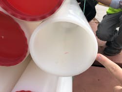 Figure 6: New Kynar PVDF pipe replaced 316 stainless steel. Figure 6: New Kynar PVDF pipe replaced 316 stainless steel.