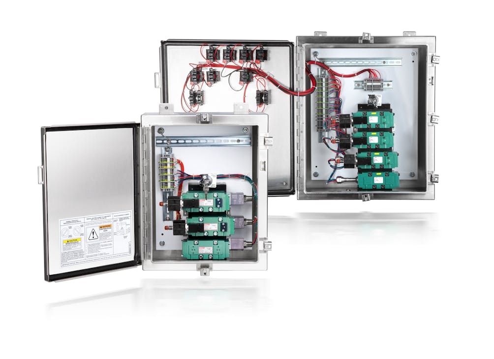 With a 2oo2D or 2oo3D architecture, Emerson’s ASCO RCS pilot valve system combines redundant SOVs, pressure switches or TopWorx GO Switches, and a maintenance bypass in one solution to provide highly reliable diagnostic coverage and online preventative maintenance. With a 2oo2D or 2oo3D architecture, Emerson’s ASCO RCS pilot valve system combines redundant SOVs, pressure switches or TopWorx GO Switches, and a maintenance bypass in one solution to provide highly reliable diagnostic coverage and online preventative maintenance.