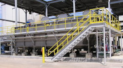 北美一家生产工厂的溶解空气浮选装置。