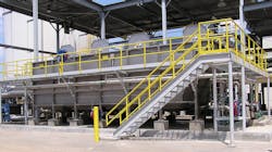 A dissolved air flotation unit at a manufacturing facility in North America. A dissolved air flotation unit at a manufacturing facility in North America.