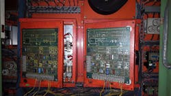 Figure 2. Two analog DC drives and a couple of signal reference boards (left-to-right) Figure 2. Two analog DC drives and a couple of signal reference boards (left-to-right)