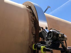 Figure 4: Tire grinding restores this tire to like-new condition. Figure 4: Tire grinding restores this tire to like-new condition.