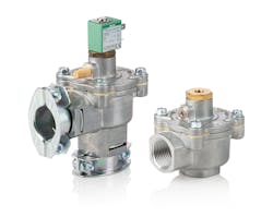Figure 2: The ASCO Series 353 pulse valve has a one-piece diaphragm design and patented quick-mount clamp connection. Figure 2: The ASCO Series 353 pulse valve has a one-piece diaphragm design and patented quick-mount clamp connection.