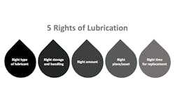 Figure 1: The five rights of lubrication.