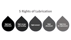 Figure 1: The five rights of lubrication. Figure 1: The five rights of lubrication.