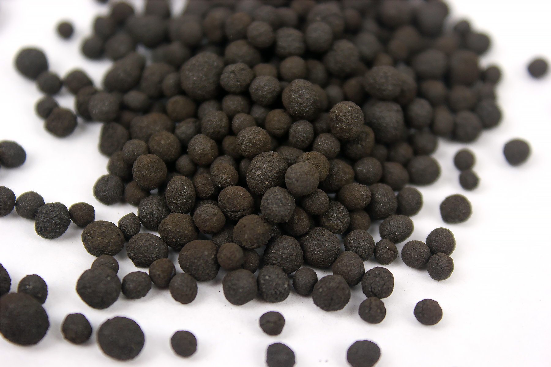 Figure 1: Pelletized iron oxide produced via agitation agglomeration.