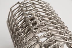 Food processors of poultry, pork, seafood, vegetables and cheese products that are breaded or battered using conveyors need wire belting that can withstand the rigors of the process. Food processors of poultry, pork, seafood, vegetables and cheese products that are breaded or battered using conveyors need wire belting that can withstand the rigors of the process.