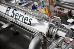 The HRS R Series can be run in reverse at the end of a batch to reclaim valuable products, effectively emptying the heat exchanger without damaging or affecting quality. The HRS R Series can be run in reverse at the end of a batch to reclaim valuable products, effectively emptying the heat exchanger without damaging or affecting quality.