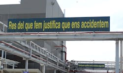 The prominent signs that are displayed at the CRODA Iberica SA chemical manufacturing facility in Mevisa, Spain, serve as a constant reminder for its employees that an accident-free, safety-first workplace is the ultimate goal. Helping them achieve that goal are various models of Almatec air-operated double-diaphragm (AODD) pumps with their ability to reliably provide safe and secure handling of even the most dangerous or hazardous raw materials and finished chemicals. The prominent signs that are displayed at the CRODA Iberica SA chemical manufacturing facility in Mevisa, Spain, serve as a constant reminder for its employees that an accident-free, safety-first workplace is the ultimate goal. Helping them achieve that goal are various models of Almatec air-operated double-diaphragm (AODD) pumps with their ability to reliably provide safe and secure handling of even the most dangerous or hazardous raw materials and finished chemicals.