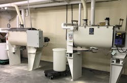 Specifying the new blender (right) was simple because it would be handling the same materials as another of the company’s blenders (left). Specifying the new blender (right) was simple because it would be handling the same materials as another of the company’s blenders (left).