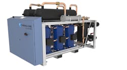 An example of a a chiller with a multiple compressor design.