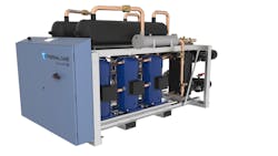 An example of a a chiller with a multiple compressor design.