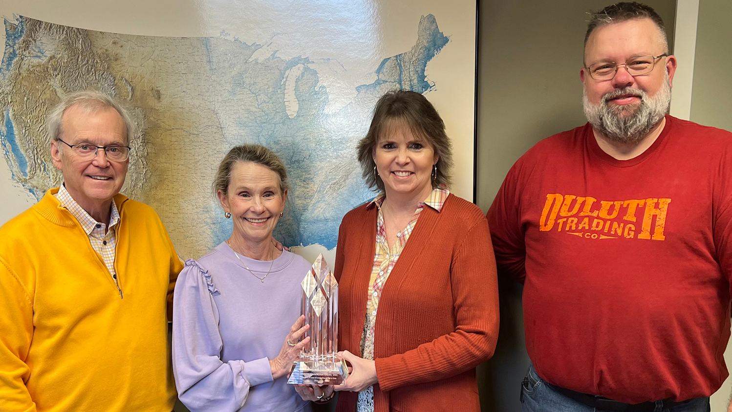 Pictured left to right: Dominion Carolina president Jeff Carr, Brenda Carr, Janet Shackleford and Danny Sapp.