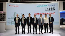 Representatives at the cooperation signing ceremony between Honeywell and Walvax (from left to right): Cheng Wei, General Manager of Sinopec Honeywell (Tianjin) Co., Ltd.; Xiang Lei, Vice President and General Manager of Honeywell UOP China; Shi Jing, Production Director of Yunnan Walvax and General Manager of Yuxi Walvax; Zhao Jiang, HPS China Project and Automation Business General Manager; Duan Qingtang, Yunnan Walvax Engineering Director; Huang Junxin, Yunnan Walvax Smart Manufacturing and Construction Management Manager; Lai Zhixiang, HPS China Solutions Sales Director. Representatives at the cooperation signing ceremony between Honeywell and Walvax (from left to right): Cheng Wei, General Manager of Sinopec Honeywell (Tianjin) Co., Ltd.; Xiang Lei, Vice President and General Manager of Honeywell UOP China; Shi Jing, Production Director of Yunnan Walvax and General Manager of Yuxi Walvax; Zhao Jiang, HPS China Project and Automation Business General Manager; Duan Qingtang, Yunnan Walvax Engineering Director; Huang Junxin, Yunnan Walvax Smart Manufacturing and Construction Management Manager; Lai Zhixiang, HPS China Solutions Sales Director.