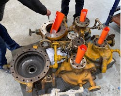The process pumps were built in the 1970s and many components would benefit from the upgrade. The process pumps were built in the 1970s and many components would benefit from the upgrade.