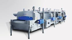 A Messer Wave Impingement Freezer. A Messer Wave Impingement Freezer.