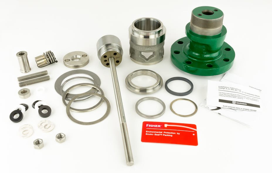 Figure 1: Control valves typically have a broad array of internal components that may require replacement during a repair. All these parts must be available before a valve repair is attempted, and proper reassembly is critical for valve performance.