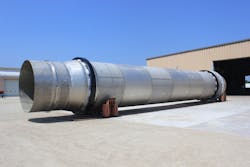 A direct-fired kiln awaiting shipment. A direct-fired kiln awaiting shipment.