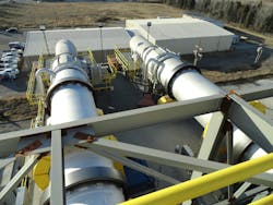 Two direct rotary kilns used for producing advanced mineral products. Two direct rotary kilns used for producing advanced mineral products.