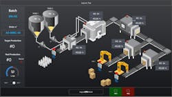 Figure 2: HMI/SCADA platforms, like Emerson’s Movicon.NExT, provide a rich set of libraries so users can create displays in any style, including high-performance HMI and 3D animated, and then deploy them on any device end point. Figure 2: HMI/SCADA platforms, like Emerson’s Movicon.NExT, provide a rich set of libraries so users can create displays in any style, including high-performance HMI and 3D animated, and then deploy them on any device end point.