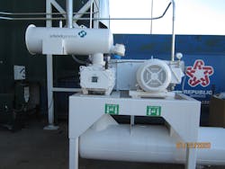 Positive displacement (PD) vacuum blowers, typically used in pneumatic conveying, inherently increase vacuum at roughly the same airflow volume to unplug temporary material accumulations. Positive displacement (PD) vacuum blowers, typically used in pneumatic conveying, inherently increase vacuum at roughly the same airflow volume to unplug temporary material accumulations.