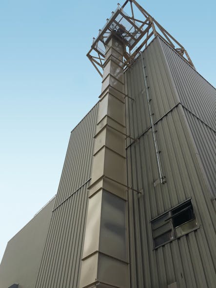 A FEECO International bucket elevator. To find out more about FEECO and its material handling solutions, visit www.feeco.com.