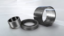 Trelleborg Sealing Solutions has launched its latest lightweight thermoplastic composite bearing, the HiMod Advanced Composite Bearing Plus, an enhanced dual-layer bearing with a low-friction modified PEEK layer that reduces friction and increases wear performance for use in bearing, wear ring and bushing applications.