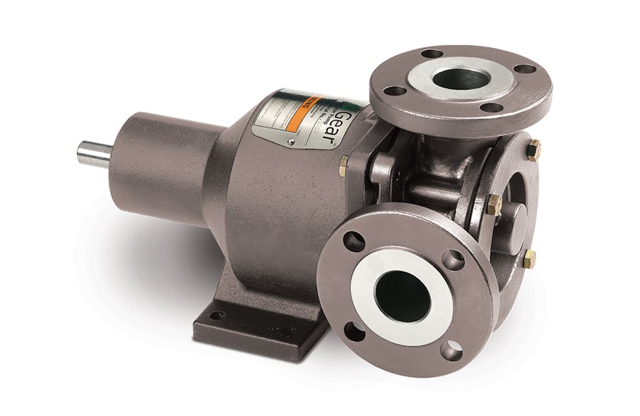 The design of the Blackmer E Series magnetic drive gear pump allows it to eliminate leaks and reduce mechanical wear. The E Series pump is available in ductile iron, carbon steel and stainless steel.