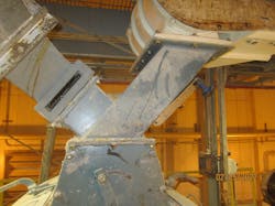 Figure 6: Feed to hammermill inlet using a rotary valve Figure 6: Feed to hammermill inlet using a rotary valve