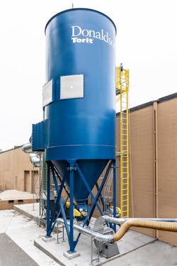 Donaldson’s Rugged Pleat baghouse collector. Donaldson’s Rugged Pleat baghouse collector.