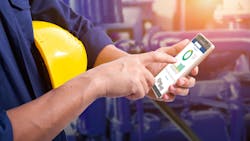 Figure 1: With instant plant health available on mobile devices, personnel using Emerson’s AMS Machine Works can see health status at a glance from anywhere. Figure 1: With instant plant health available on mobile devices, personnel using Emerson’s AMS Machine Works can see health status at a glance from anywhere.