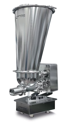 Figure 2: feeder mounted on a platform scale. Figure 2: feeder mounted on a platform scale.