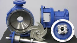 Major pump components laid out for inspection. Major pump components laid out for inspection.