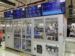 Figure 1: This equipment uses a range of Emerson PACSystems hardware, Movicon software and other devices, like AVENTICS smart pneumatic automation, to provide robust real-time control and rich analytics, delivered through a comprehensive development environment. Figure 1: This equipment uses a range of Emerson PACSystems hardware, Movicon software and other devices, like AVENTICS smart pneumatic automation, to provide robust real-time control and rich analytics, delivered through a comprehensive development environment.