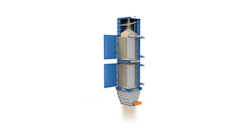 The proper mechanical design of a vertical plate moving bed heat exchanger is crucial to ensure uniform mass flow. In some applications, that could require the strategic distribution of air within the banks of plates and/or the addition of a screen in the inlet hopper.