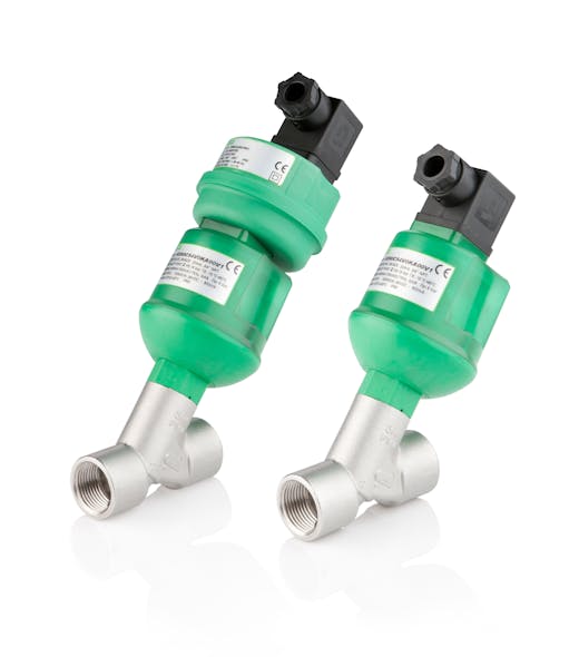 With high-flow capability and an anti-water hammer design, the ASCO Series 290C Motorized Angle-Body Piston Valve from Emerson is proven for use in sterilizers, wine production and food processing