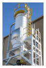 Figure 1: Where an explosion hazard exists, filter receivers used in dilute phase pneumatic conveying require explosion protection and isolation.