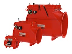 Figure 4: Isolation devices for preventing the propagation of an explosion event inside a filter receiver. Figure 4: Isolation devices for preventing the propagation of an explosion event inside a filter receiver.