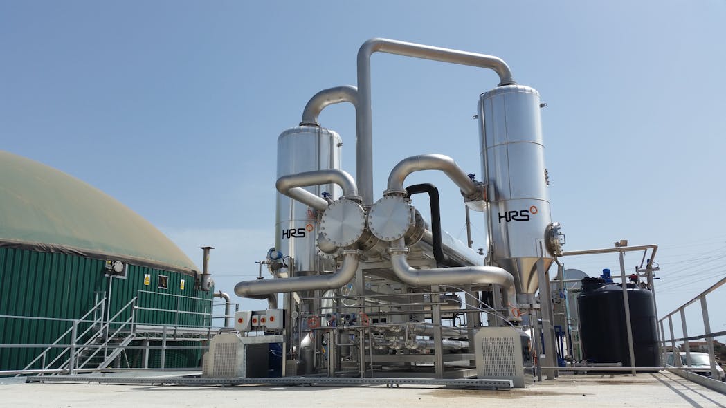 The HRS DCS uses the steam produced by each evaporation cycle as the heating medium for the next effect.