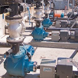 Sliding vane pumps can handle liquids with small particulates up to 25% concentrations, a useful attribute when disposing of waste fats after manufacturing soap. Sliding vane pumps can handle liquids with small particulates up to 25% concentrations, a useful attribute when disposing of waste fats after manufacturing soap.