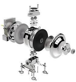 Some AODD pumps, like the Flotronic sanitary pump from Unibloc Hygienic Technologies shown here, allow quick disassembly by removing one nut. This design speeds up troubleshooting. Some AODD pumps, like the Flotronic sanitary pump from Unibloc Hygienic Technologies shown here, allow quick disassembly by removing one nut. This design speeds up troubleshooting.