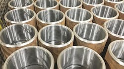 Caption: Premium couplings are machined to the tightest tolerances and may incorporate substantial design changes, often to the threads. Caption: Premium couplings are machined to the tightest tolerances and may incorporate substantial design changes, often to the threads.