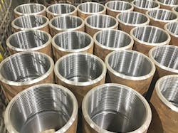 Caption: Premium couplings are machined to the tightest tolerances and may incorporate substantial design changes, often to the threads. Caption: Premium couplings are machined to the tightest tolerances and may incorporate substantial design changes, often to the threads.