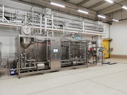Water which has been heated by cooling food products can be used to pre-heat the same product ahead of pasteurization, reducing the overall energy requirement. Water which has been heated by cooling food products can be used to pre-heat the same product ahead of pasteurization, reducing the overall energy requirement.