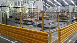 Robots can help facilities transition to a more fully automated solution, so operators are not needed to handle bags. The only labor required remains the forklift driver to bring pallets of raw materials and a supervisor. Robots can help facilities transition to a more fully automated solution, so operators are not needed to handle bags. The only labor required remains the forklift driver to bring pallets of raw materials and a supervisor.