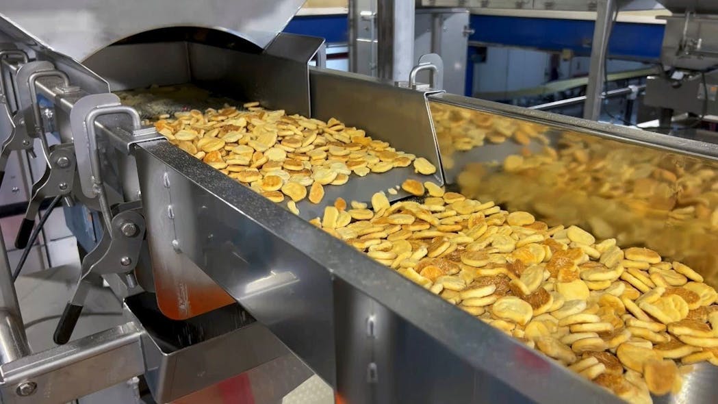 Fragile materials, such as glass fibers and finished friable food products, can be successfully handled using high-deflection vibratory feeders and conveyors.