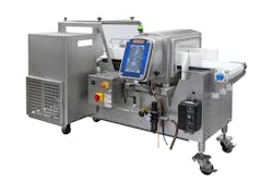 Metal detection systems operate by generating an electromagnetic field around a nonmetallic aperture and then continuously monitoring that field for disturbances or deviations caused by metal objects as material passes through the aperture. Metal detection systems operate by generating an electromagnetic field around a nonmetallic aperture and then continuously monitoring that field for disturbances or deviations caused by metal objects as material passes through the aperture.