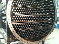 Figure 2: Top-down cross-sectional view of a heat pipe heat exchanger.