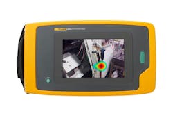 The Fluke ii900 and ii910 acoustic imagers include technology that makes it possible to see sound for easier detection of leaks without specialized training.